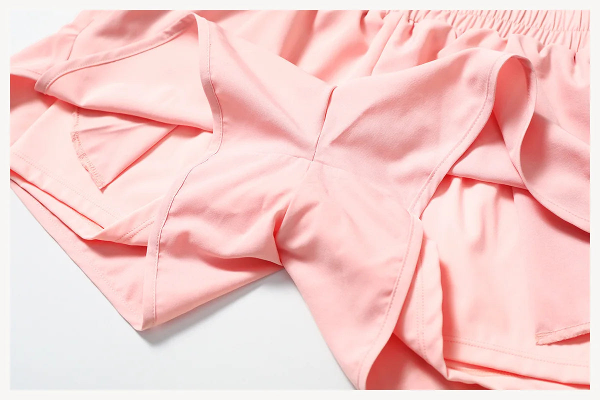 Yoga Shorts for Women Pocket Naked Quick Drying Sports Shorts Fitness Yoga Pants Two Pieces Of Shorts Hip Lifting Running Shorts