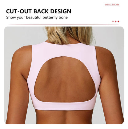 Hearuisavy Breathable Sports Bra Double Shoulder Straps Workout Top For Women Anti-sweat Fitness Top Push up Running Yoga Bra
