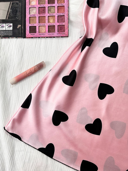 Summer new sexy printed round-neck halter dress for casual and comfortable women's pajamas