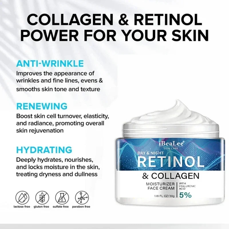 Retinol Anti-wrinkle Cream For Men Collagen Anti-Aging Removal Face Neck Wrinkle Efficient Moisturizing Firming Korean Skin Care