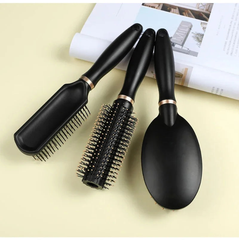 Black Air Bag Anti Static Comb Plastic Massage Anti Static Hair Brush Practical Care SPA Head Massager Household Curly Hair Comb
