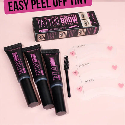 New Tearing Eyebrow Gel Makeup Semi-Permanent Waterproof Long Lasting Tattoo Tint Sweatproof Peel Off Dye Eyebrow Cream Cosmetic