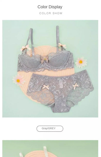 MOYISU French Romantic Lace Comfortable Breathable Sexy Tushy Slim Bra Collection Pure Desire Girls Super Beautiful Underwear SE