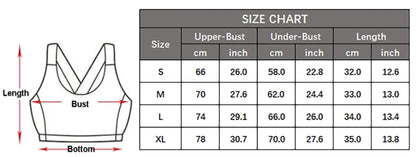 High Impact Fitness Yoga Bra Super Stretch Round Neck Gym Crop Top Ribbed Fabric Sleeveless Running Vest Female Sportswear