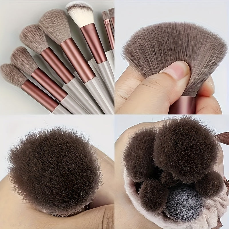 13 Pcs Soft Makeup Brush, For Foundation Blending, Eye Shadow Application, Kabuki Blending Beauty Tools
