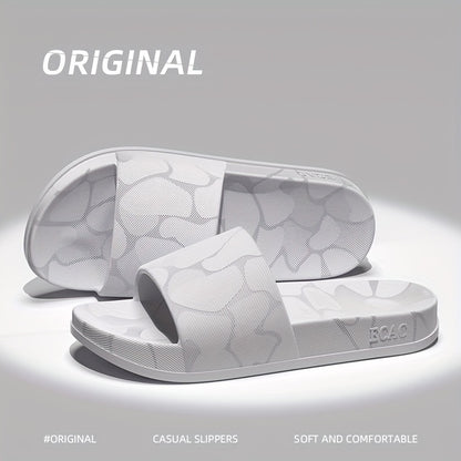 ECAC Women'S EVA Slide Sandals - Thick Cushioned Indoor/Outdoor Slippers with Geometric Pattern, Lightweight & Comfortable for Bathroom, Hiking, and Casual Wear, Hiking Footwear | Stylish Slipons | EVA Upper Material, Slipper