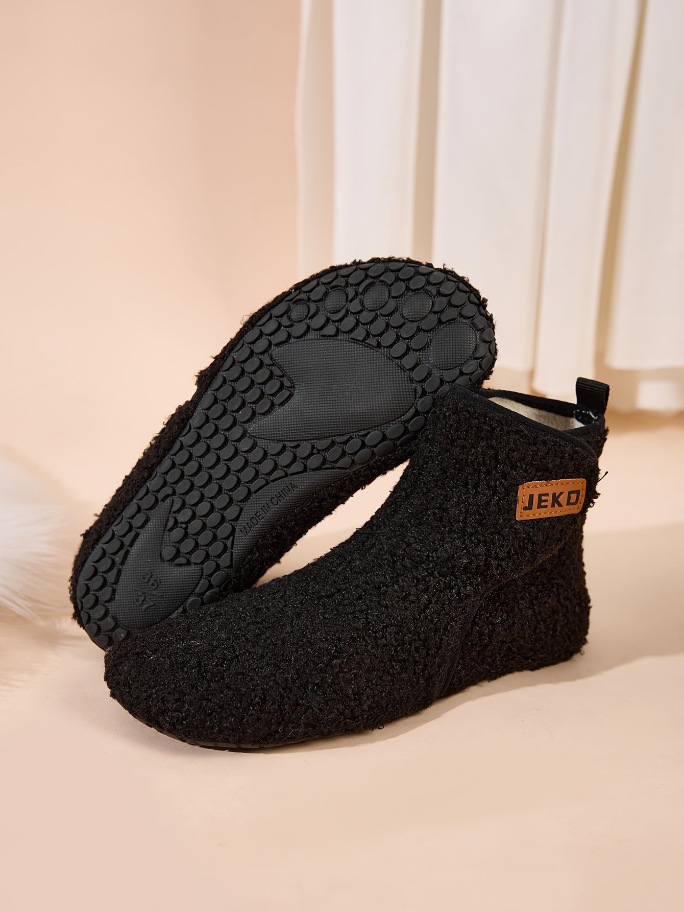 Women's Winter Warm Slip-On Slippers with Closure - Soft Fabric Indoor/Outdoor House Shoes, Non-Slip Rubber Sole & Plush Lining for Cozy Comfort, Light Blue, Indoor Slippers, Home Comfort, Simple Style, Comfortable Fit, Home