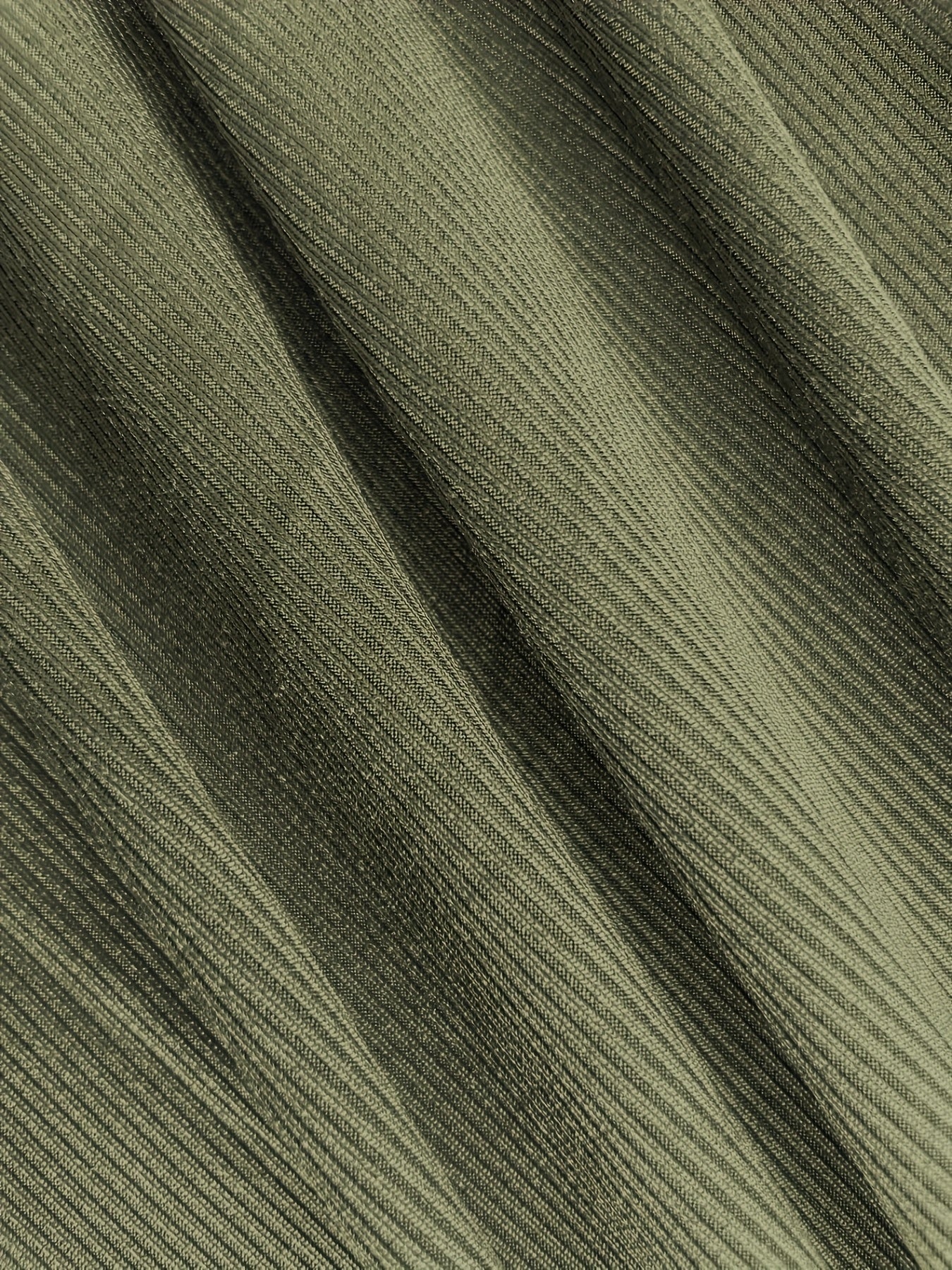 Women's Sleeveless Deep V-Neck Ruched Wide-Leg Jumpsuit - Olive Green Textured Stretch Fabric, Machine Washable Elegant Spring/Summer Casual & Formal Outfit, Ladies Rompers And Jumpsuits, Versatile Clothing, Flowing Silhouett