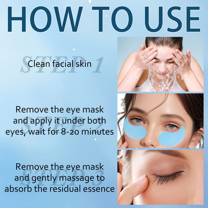 60pcs Xioimy Collagen & Retinol Under Eye Masks - Hypoallergenic Multi-Functional Gel Eye Patches for Tightening, Moisturizing & Firming - European Specialized Skincare for All Light Beige Types, Men & Women, Eye Patches Skin