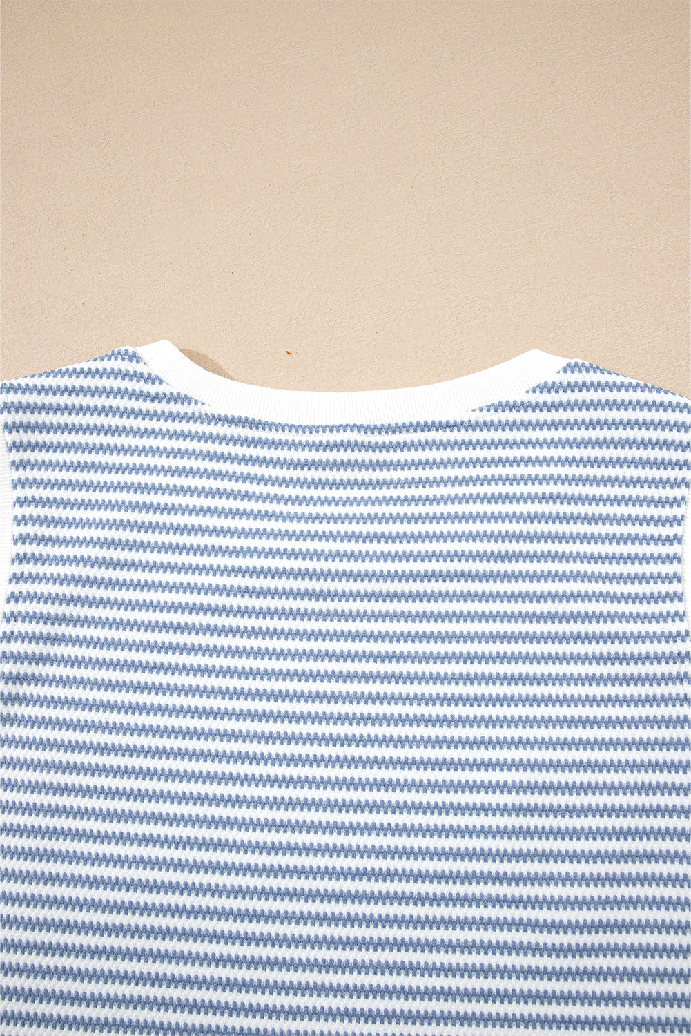 Myosotis Contrast Trim Striped Vest Drawstring Shorts Set