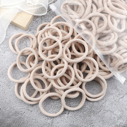 50pcs/Set Women   Basic Hair Bands 4cm Simple Solid Colors Elastic Headband Hair Ropes Ties Hair Accessories Ponytail Holder