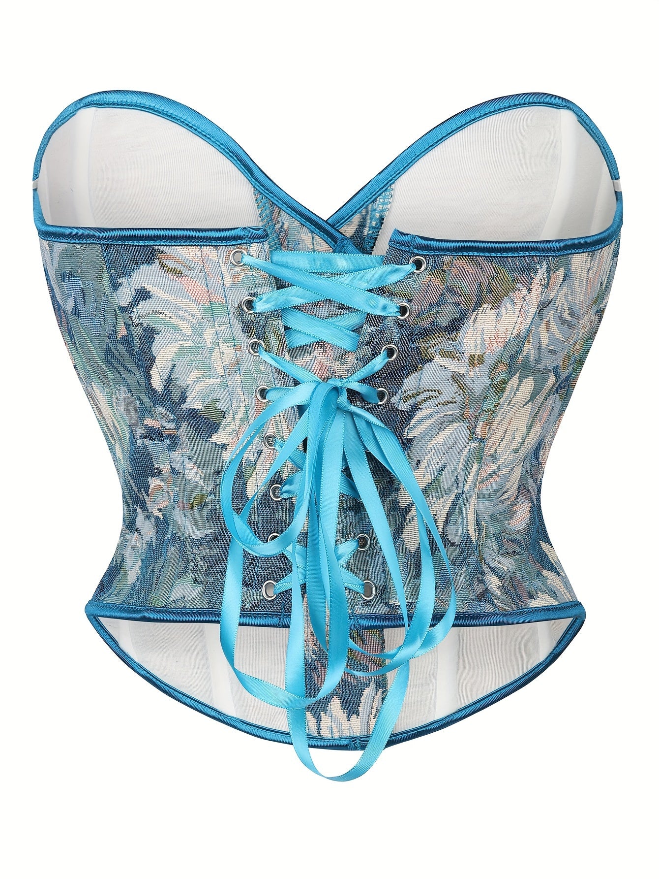 Lace Up Off Shoulder Non-Stretch Shaping Top, Women's Tight Bone Corset Top, Women's Activewear