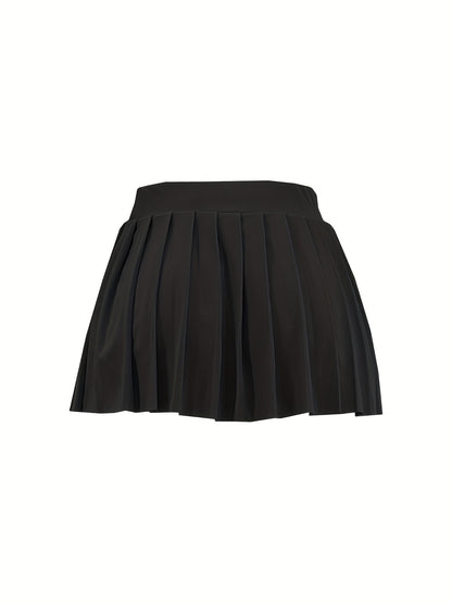 [Bright Pink Skirt] Sexy Summer Bright Pink High-Waisted Pleated Mini Skirt | Stretchy & Machine Washable | Perfect for Casual or Party Outfits for Women