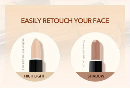 IMAN OF MAGIC Dual-Ended Concealer & Contour Stick - Waterproof, Natural Finish for All Skin Tones | Highlights & Conceals Blemishes, Dark Circles, Shadows Nose & Cheeks | Versatile Makeup Stick with Pink & Brown Shades