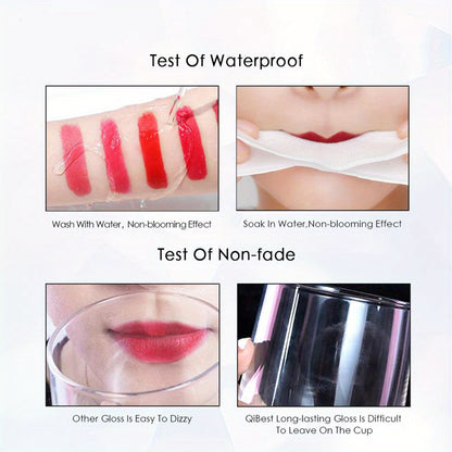 Liquid Lipstick Waterproof Matte Nude Lipstick Pigment Red Long Lasting Lip Gloss Women Makeup Lip Gloss