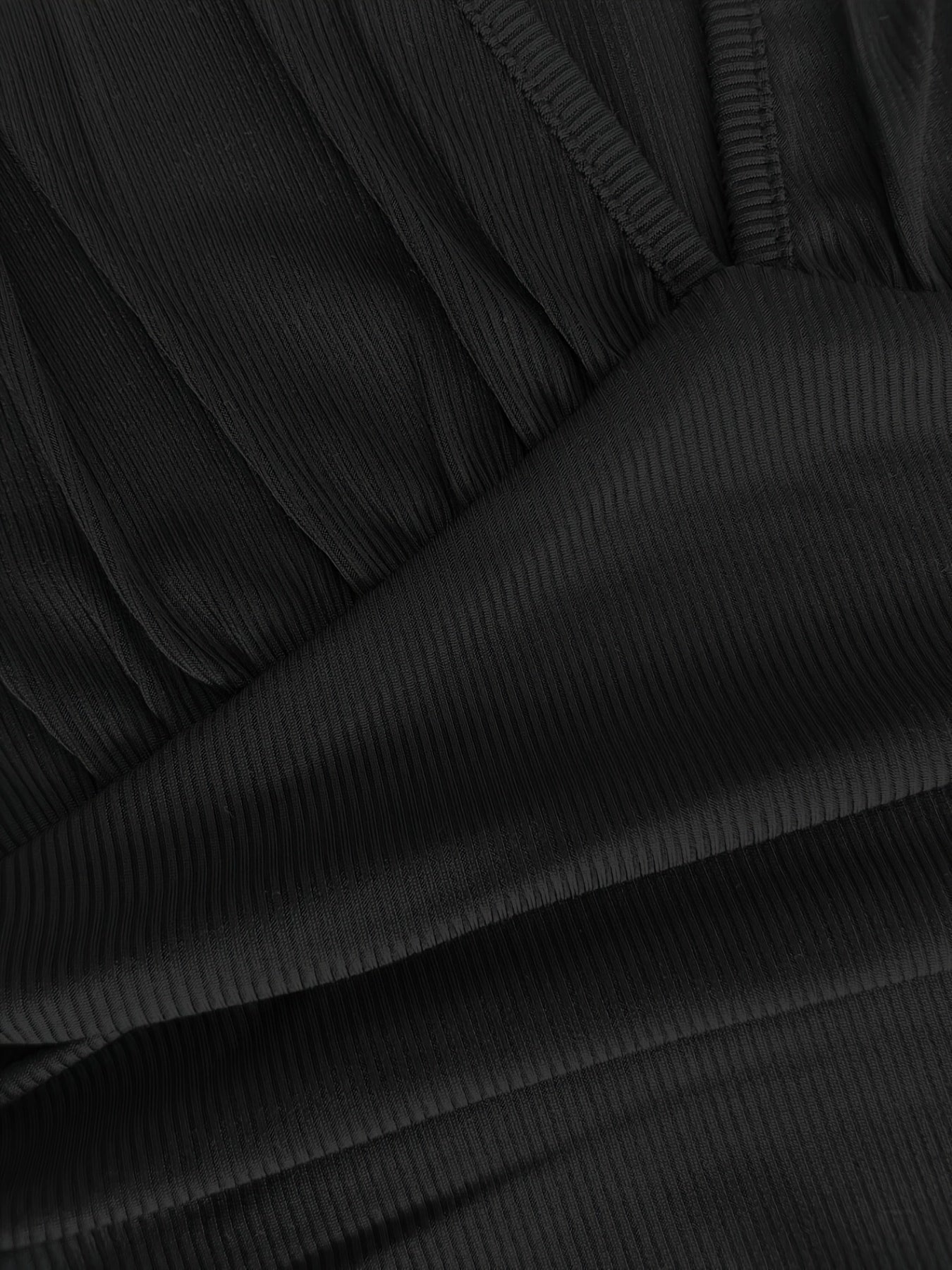 Women's Sleeveless Deep V-Neck Ruched Wide-Leg Jumpsuit - Olive Green Textured Stretch Fabric, Machine Washable Elegant Spring/Summer Casual & Formal Outfit, Ladies Rompers And Jumpsuits, Versatile Clothing, Flowing Silhouett