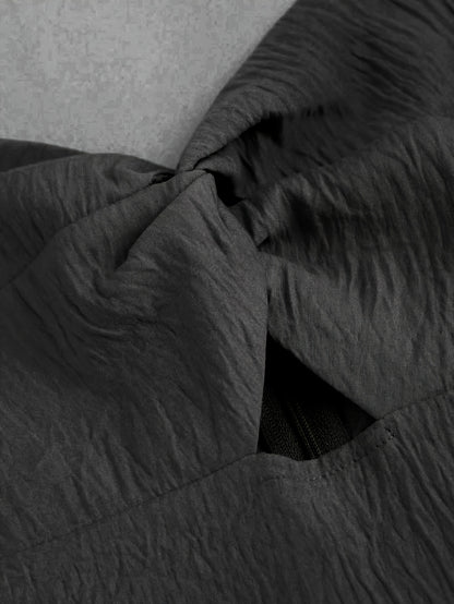 Elegant Bowknot Romper with Tie Waist - Chic Solid Color, V-Neck, Sleeveless Jumpsuit for Women - Perfect for Vacation, Parties & Casual Outfits, Vacation Dress | Bowknot Design | Twist Detail, Bowknot Jumpsuit