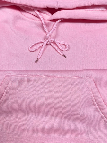 Solid Kangaroo Pocket Hoodie Without Pants, Casual Long Sleeve Drawstring Hoodies Sweatshirt, Women's Clothing