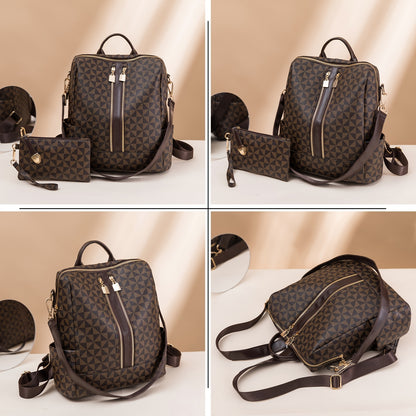 Trendy Womens Retro Backpack - Large, Secure & Fashion-Forward Prints - 2022 New Release - Perfect for Travel, Work & Leisure