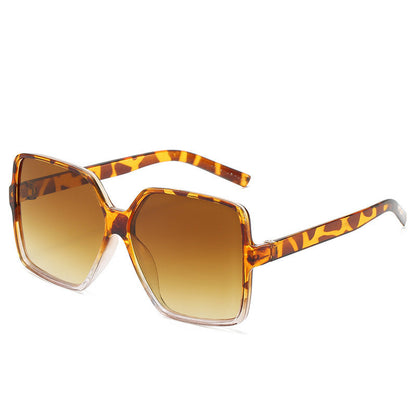 Fashion Women Oversize Sunglasses Gradient Lens Plastic Big Frame For Driving Travel