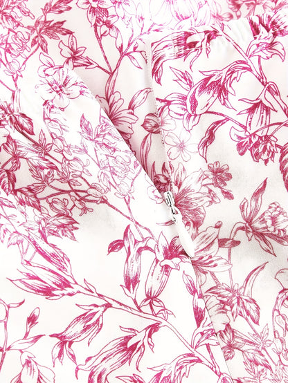 Floral Print Layered Ruffle Hem Halter Dress, Elegant Sleeveless Dress For Spring & Summer, Women's Clothing