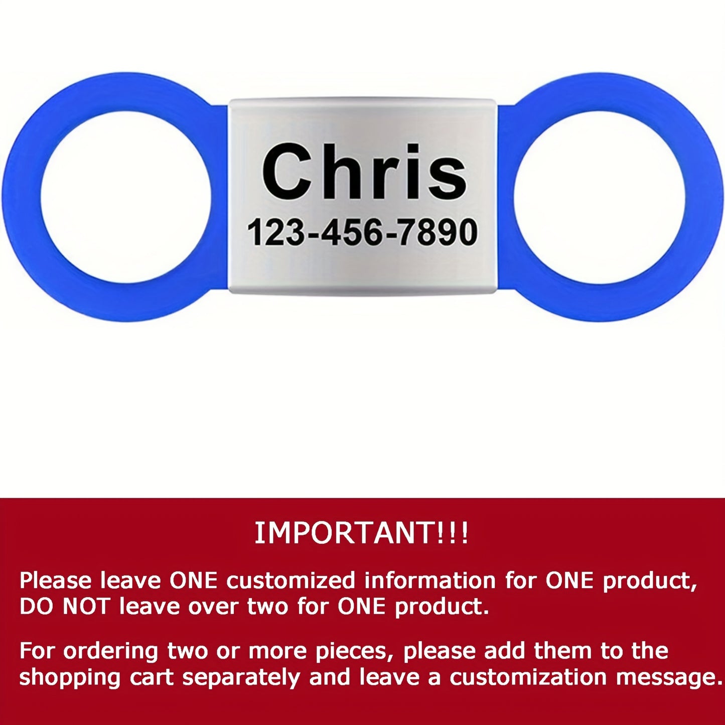 [Fast Arrival] Personalized Pet ID Tag - Durable, Noise-Free, Stylish Slide-On Tag with Engraved Pet's Name, Perfect for Dogs and Cats - Easy to Read, Long-Lasting, and Attractive Design