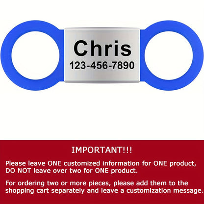 [Fast Arrival] Personalized Pet ID Tag - Durable, Noise-Free, Stylish Slide-On Tag with Engraved Pet's Name, Perfect for Dogs and Cats - Easy to Read, Long-Lasting, and Attractive Design