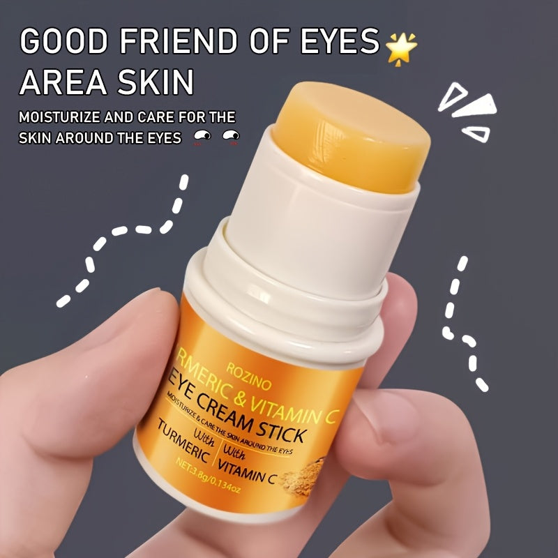 Turmeric Vitamin C Eye Cream Stick, Infused with The Essence of Turmeric And Vitamin C, Revitalizes The Skin Around The Eyes, Making Them Appear Brighter And More Vibrant, Radiating Youthful Energy.