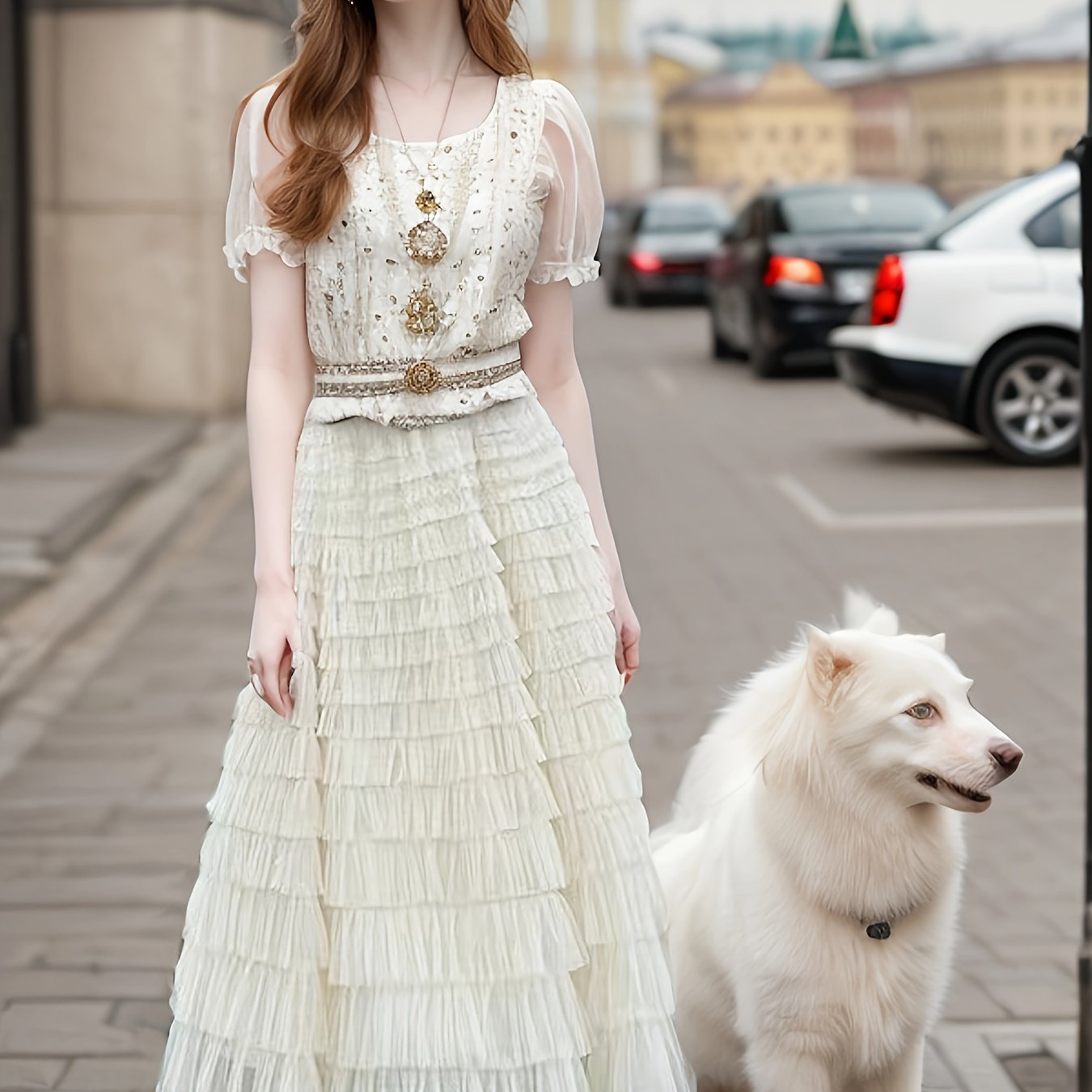 Multilayer Ruffles Tulle Skirt, Casual Fluffy Skirt For Spring & Summer, Women's Clothing