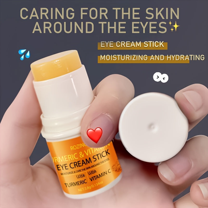 Turmeric Vitamin C Eye Cream Stick, Infused with The Essence of Turmeric And Vitamin C, Revitalizes The Skin Around The Eyes, Making Them Appear Brighter And More Vibrant, Radiating Youthful Energy.
