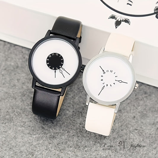 Stylish Round Pointer Quartz Watch