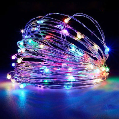 [LED String Lights] 50/100LED String Lights - 1pc Suitable for Bedroom, Party, Wedding, Christmas and Halloween Decoration Light