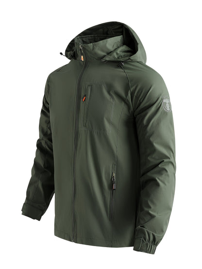 Men's Lightweight Jacket Packable Windbreaker Running Jacket Coat Stand Collar Windbreaker Bomber Jacket