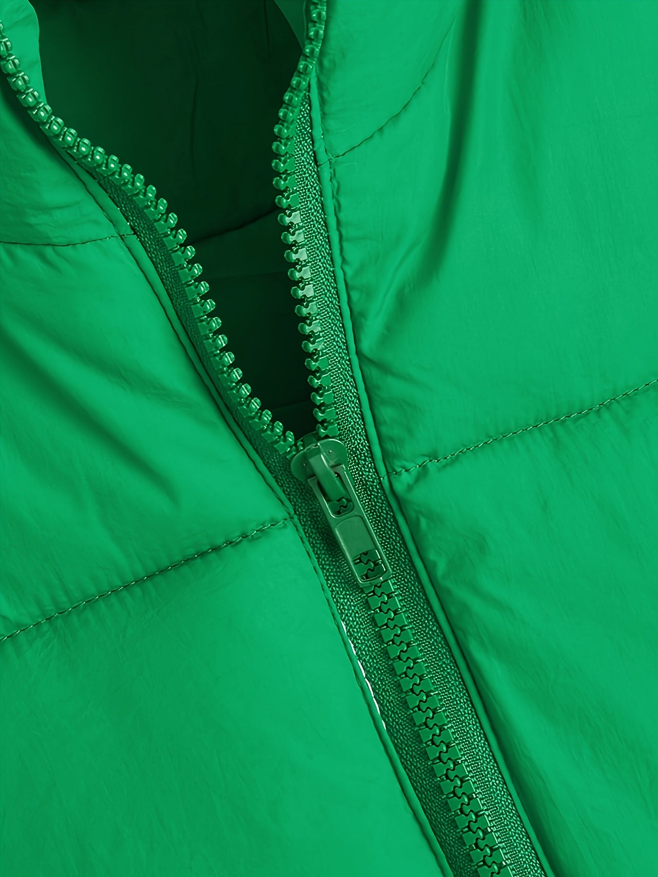 Women'S Elegant High-Neck Padded Vest with Drawstring Detail - Solid Color, Thick Warm Winter Sleeveless Jacket Vest, Casual Streetwear Style, 200g/m² Fabric Weight, Autumn/Winter Essential