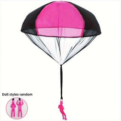 1Pc Set Tangle Parachute Figures Hand Throw Soliders Square Outdoor Flying Toys Throw This Toy Into The Air And It Will Fly easter gift Christmas Halloween Gift