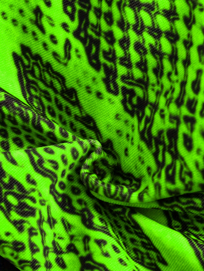 Snake print swimsuit two-piece bikini with tie straps