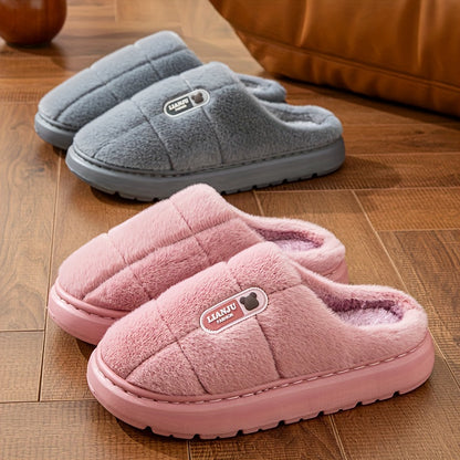 [Warm Slippers] Warm Anti-slip EVA Sole Slippers | Autumn and Winter Large Size Couple Slippers for Men and Women, Home and Outdoor