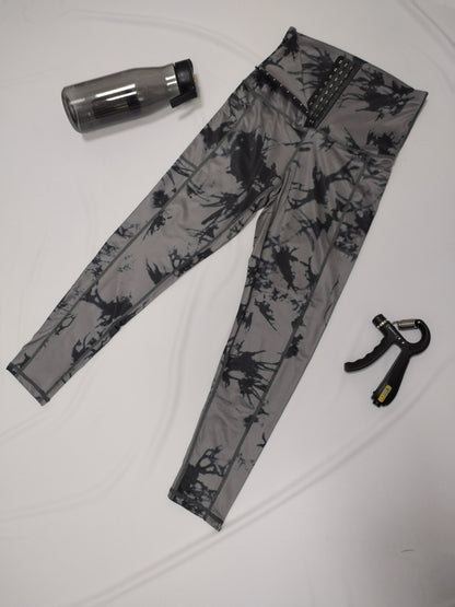 Tie Dye High Waist Yoga Leggings - Sculpting, Butt Lifting, Tummy Control, Moisture-Wicking, Four-Way Stretch Fitness Pants for Women - Wide Waistband, Comfortable, Sweat-Resistant, Perfect for Gym, Sports, Running, and Yoga