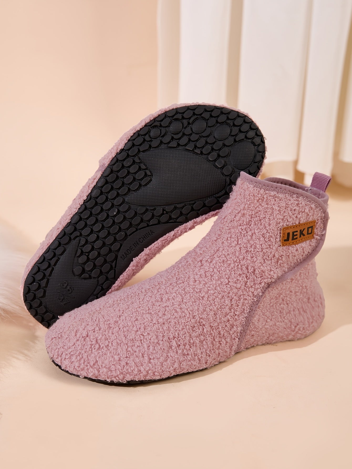 Women's Winter Warm Slip-On Slippers with Closure - Soft Fabric Indoor/Outdoor House Shoes, Non-Slip Rubber Sole & Plush Lining for Cozy Comfort, Light Blue, Indoor Slippers, Home Comfort, Simple Style, Comfortable Fit, Home