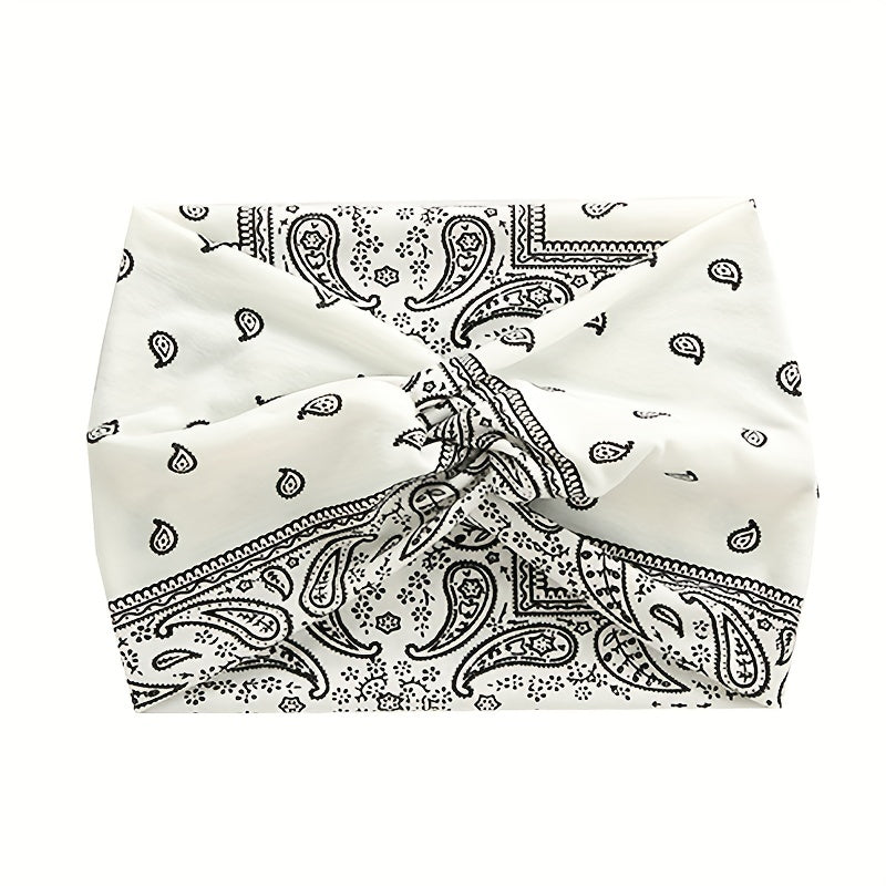 1pc Elegant Leopard Print Knitting Sports Headband - Stretchy, Sweat-Absorbing, Minimalist Design for Women - Perfect for Yoga, Fitness, and Valentines Day Festival