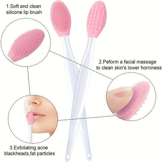 1pc/2pcs Silicone Skin Care Wash Brush | Exfoliating Nose Clean Tool with Replacement Head, Unscented for All Skin Types