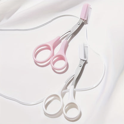 Stainless Steel Eyebrow Shaping Cut Scissors Comb Hair Remover Beauty Tool (Eyebrow Scissors)