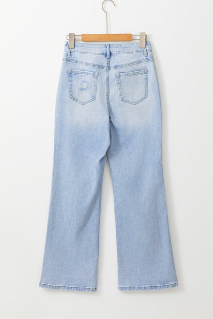 DEAR-LOVER Beau Blue Vintage Light Wash Distressed Flare Jeans