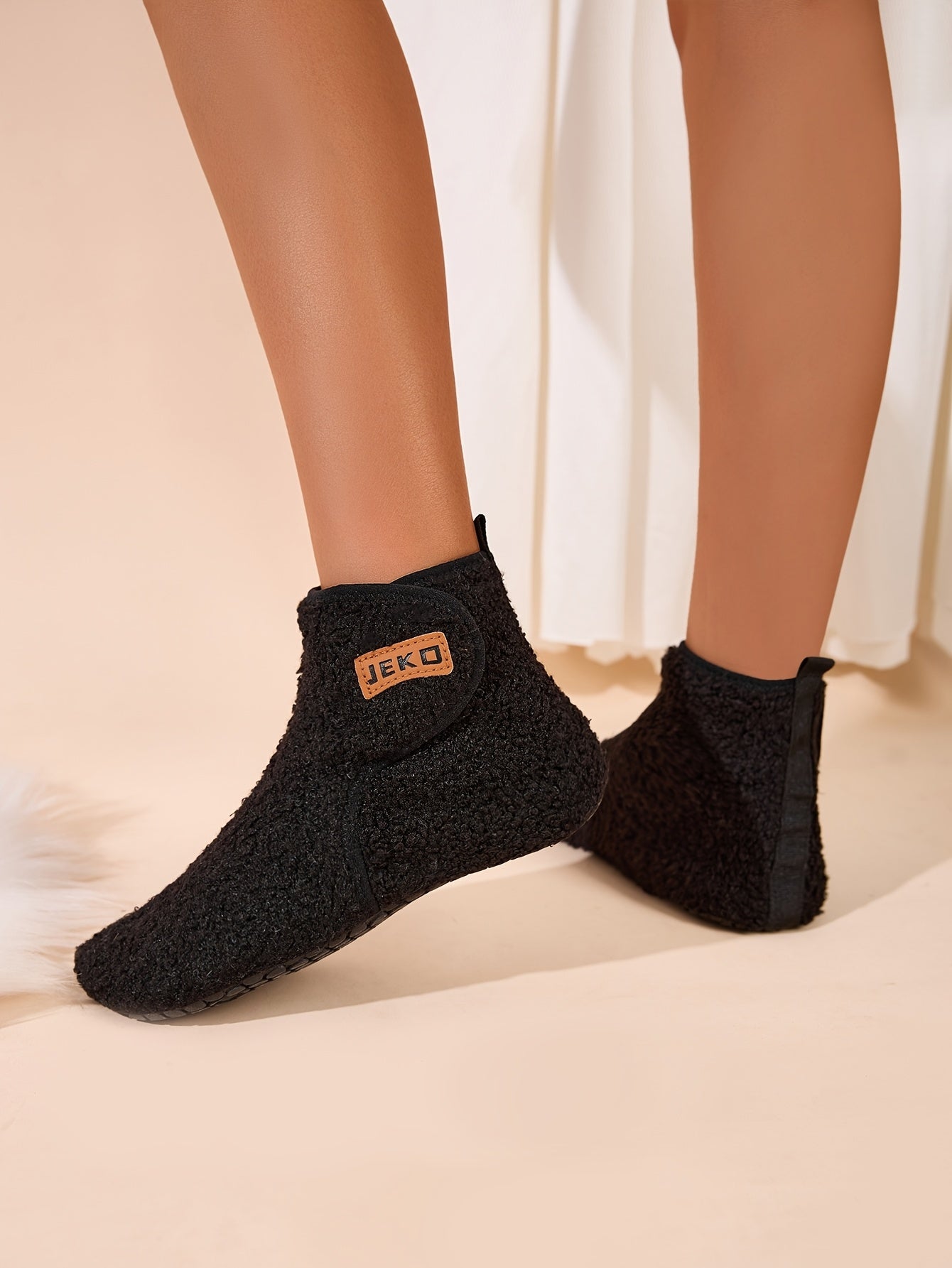 Women's Winter Warm Slip-On Slippers with Closure - Soft Fabric Indoor/Outdoor House Shoes, Non-Slip Rubber Sole & Plush Lining for Cozy Comfort, Light Blue, Indoor Slippers, Home Comfort, Simple Style, Comfortable Fit, Home