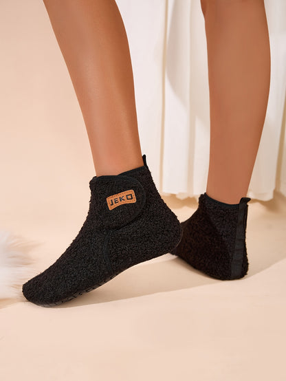 Women's Winter Warm Slip-On Slippers with Closure - Soft Fabric Indoor/Outdoor House Shoes, Non-Slip Rubber Sole & Plush Lining for Cozy Comfort, Light Blue, Indoor Slippers, Home Comfort, Simple Style, Comfortable Fit, Home