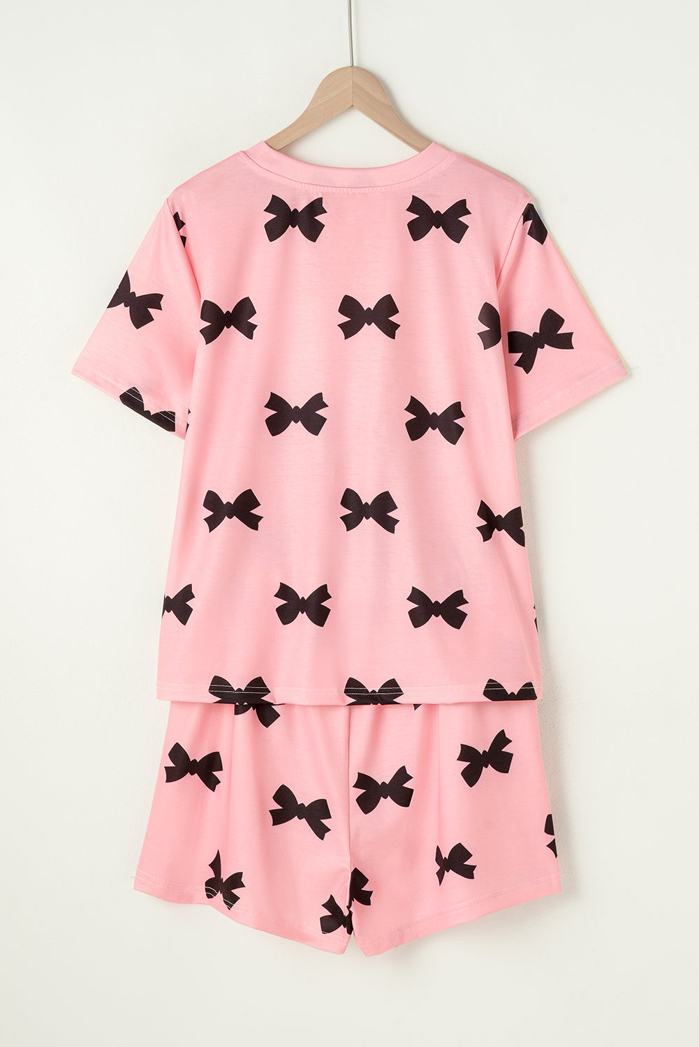 Pink Bow Printed Short 2pcs Lounge Set