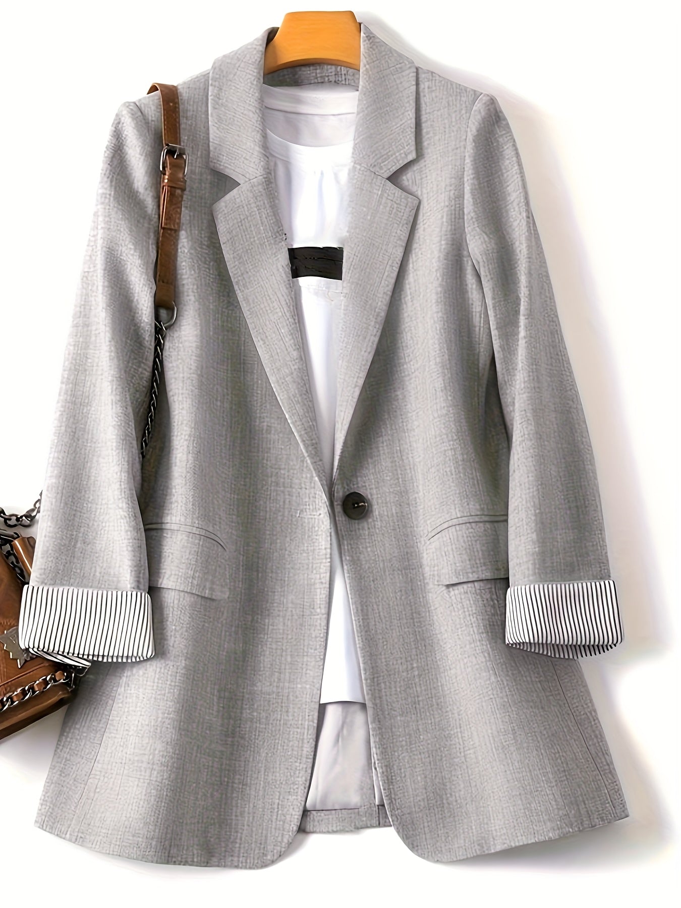 Internet Celebrity Women's Loose-Fit Casual Jacket for Spring and Autumn, Small Suit Top