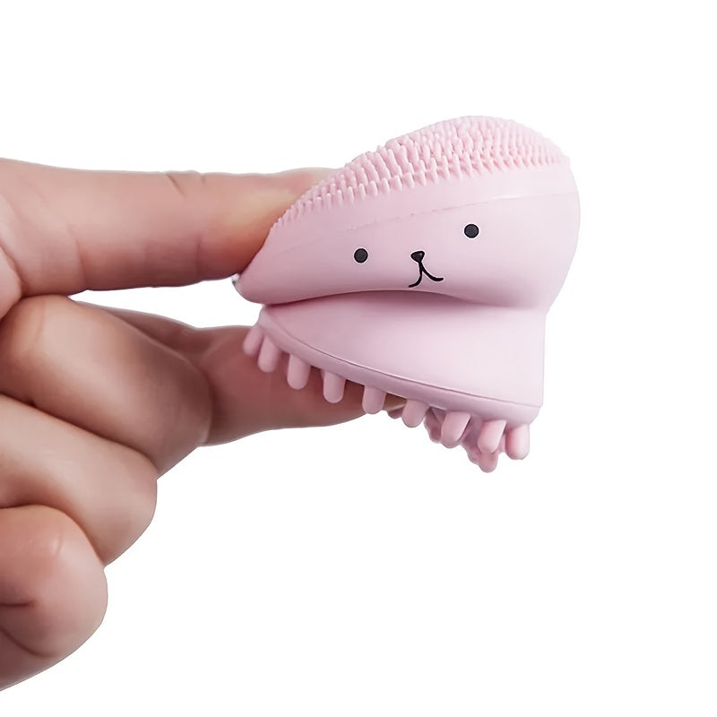 Exfoliating Facial Cleaning Scrubber Brush, Octopus Shape Silicone Miniature Face Deep Clean Tool, Face Massage Scrub Brush, Manual Face Washing, Fit For Daily Skin Care