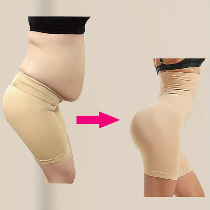 Solid Seamless High Waist Shaping Shorts, Tummy Control Compression Shorts To Lift & Shape Buttocks, Women's Underwear & Shapewear