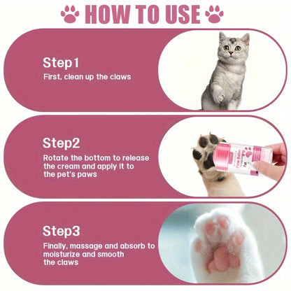 ROZINO Cat Paw Balm - 40g Natural Moisturizing & Repairing Pet Foot Care Stick, Portable, Non-Greasy Formula with Fresh Scent